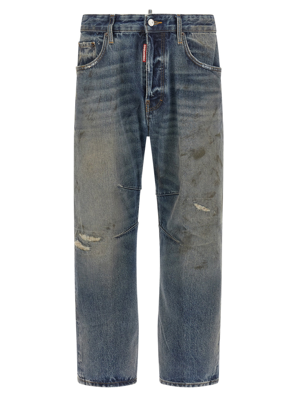 Blue Cotton Relaxed Fit Jeans