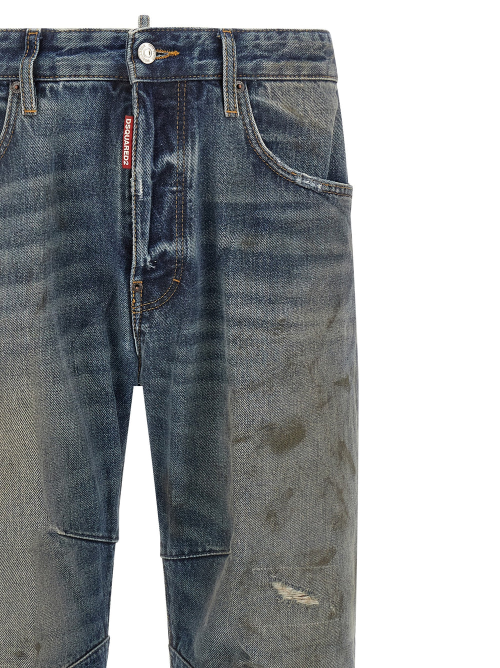 Blue Cotton Relaxed Fit Jeans