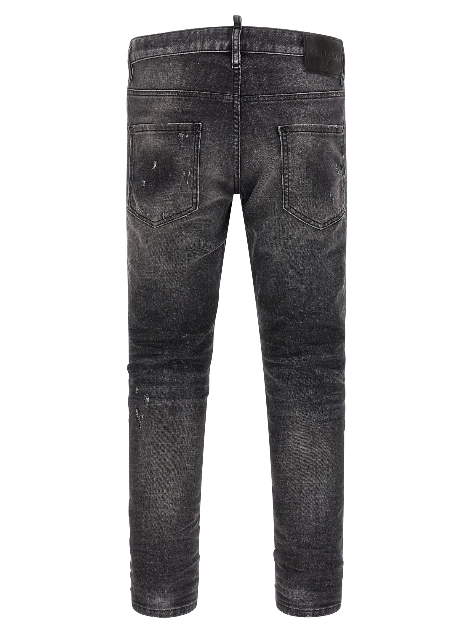 Gray Cotton Skinny Jeans