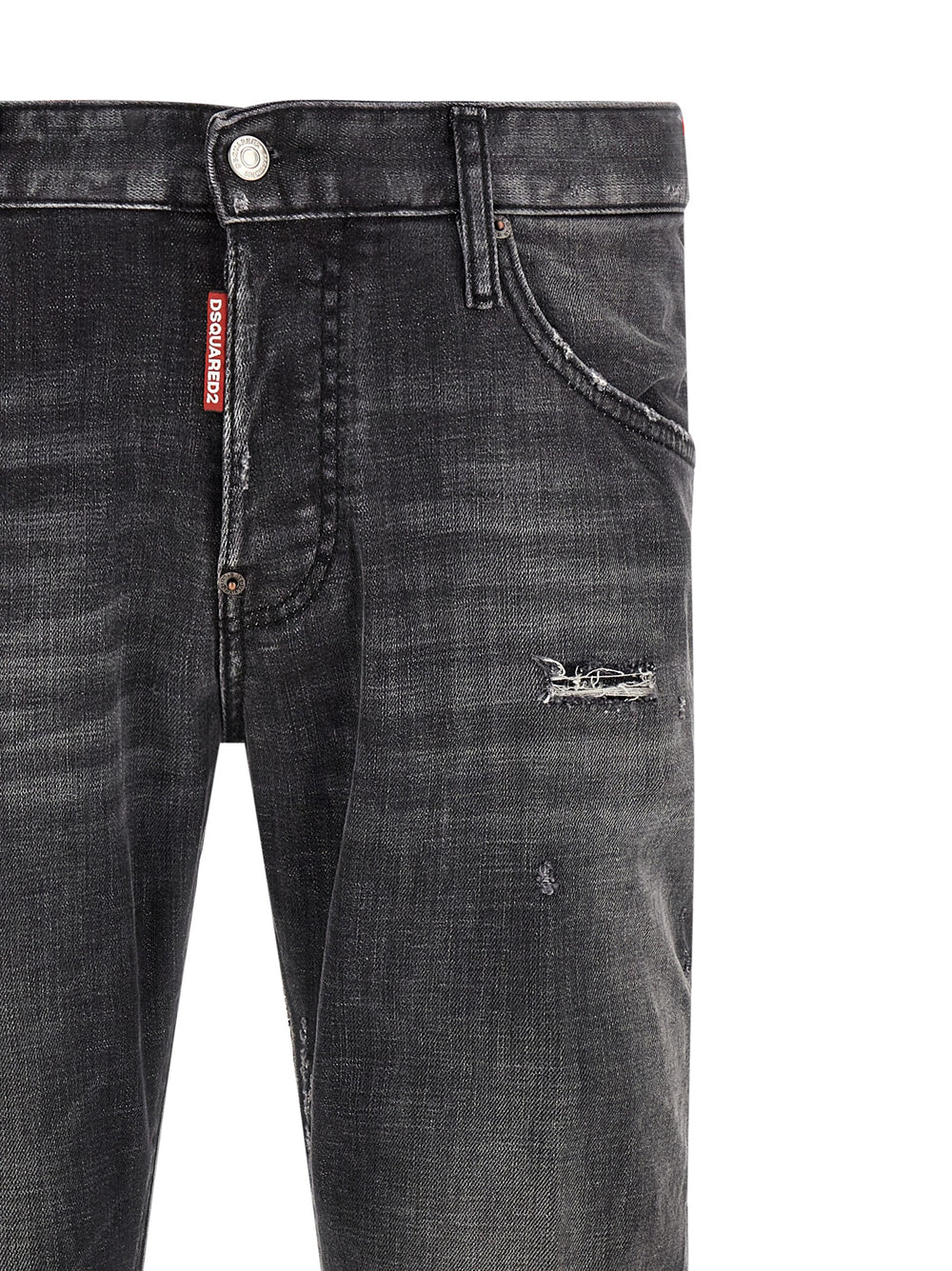Gray Cotton Skinny Jeans