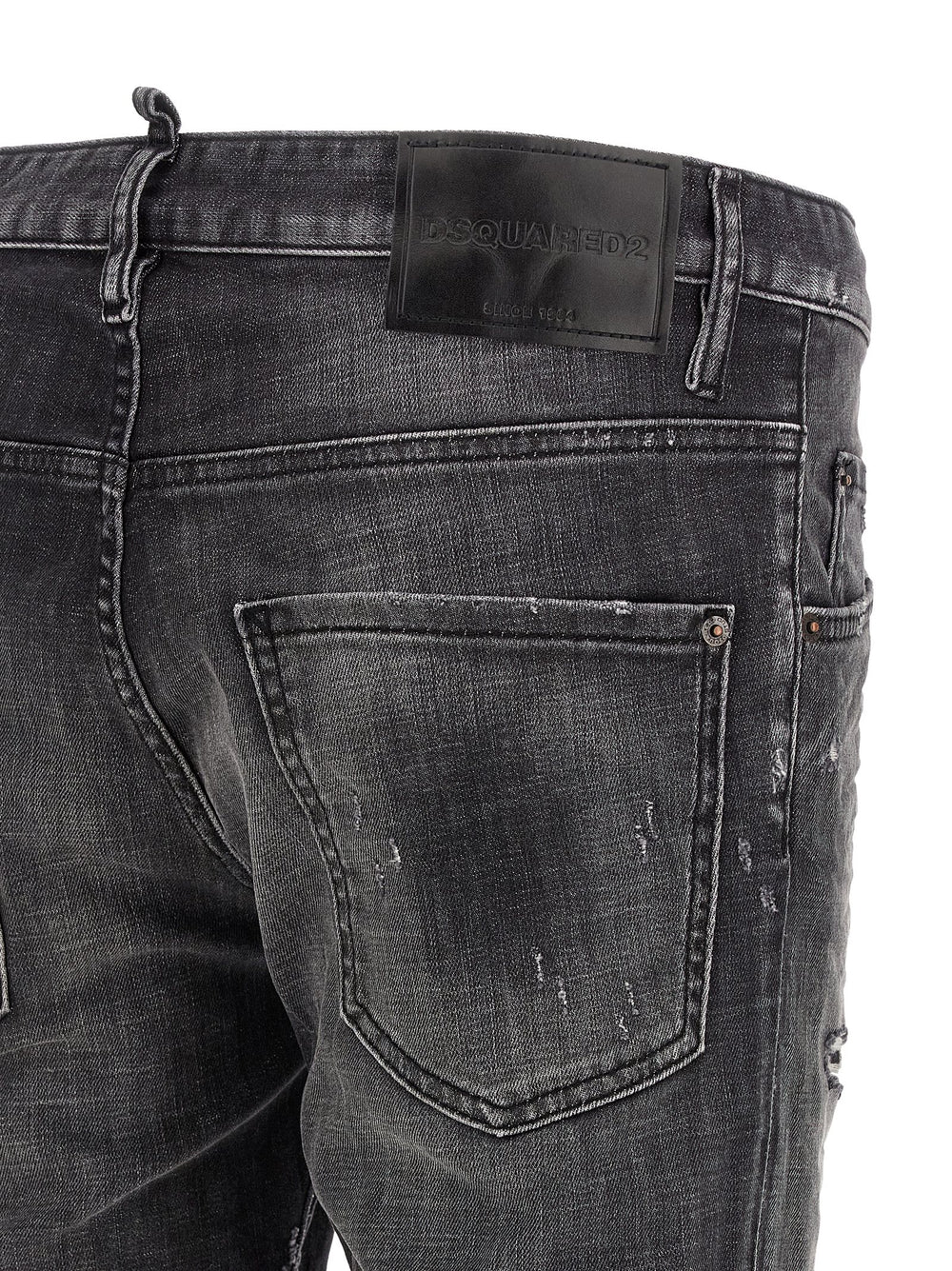Gray Cotton Skinny Jeans