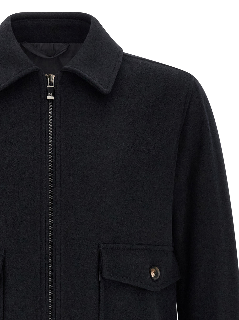 Pal Zileri Wool Bomber Jacket in Black