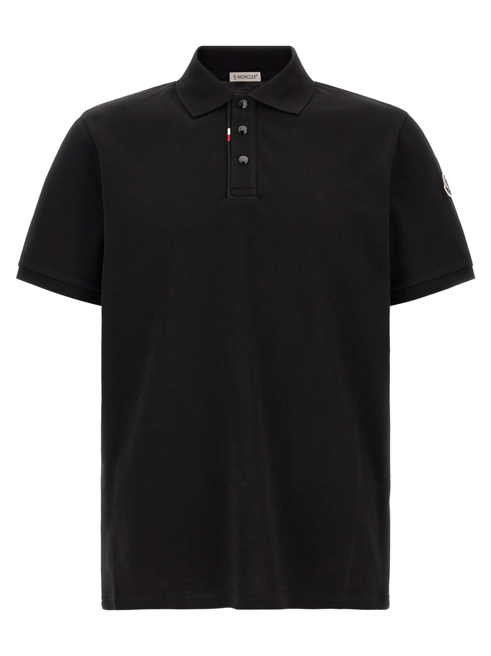 Moncler Cotton Polo Shirt in Black