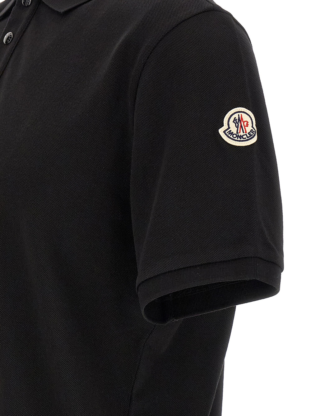 Moncler Cotton Polo Shirt in Black