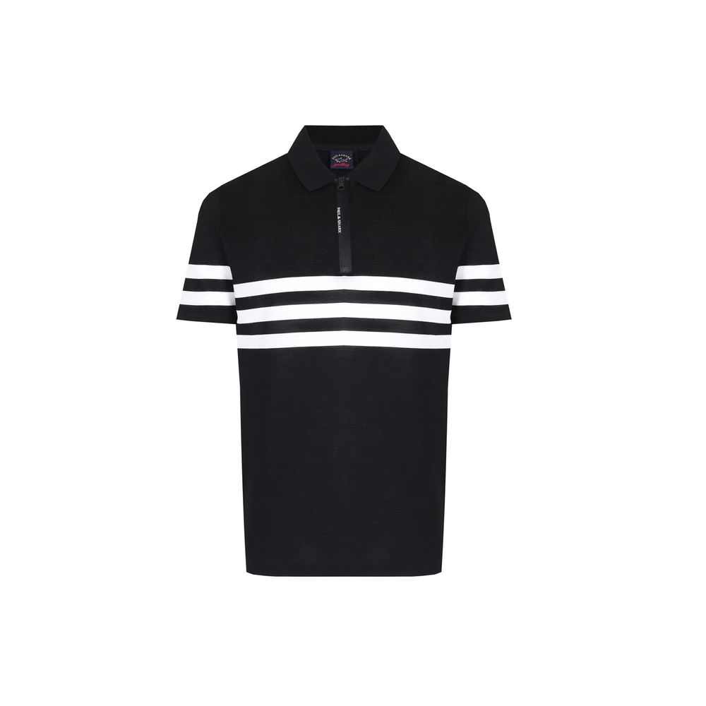 Paul & Shark Βαμβακερό Polo από 100% βαμβάκι σε Μαύρο