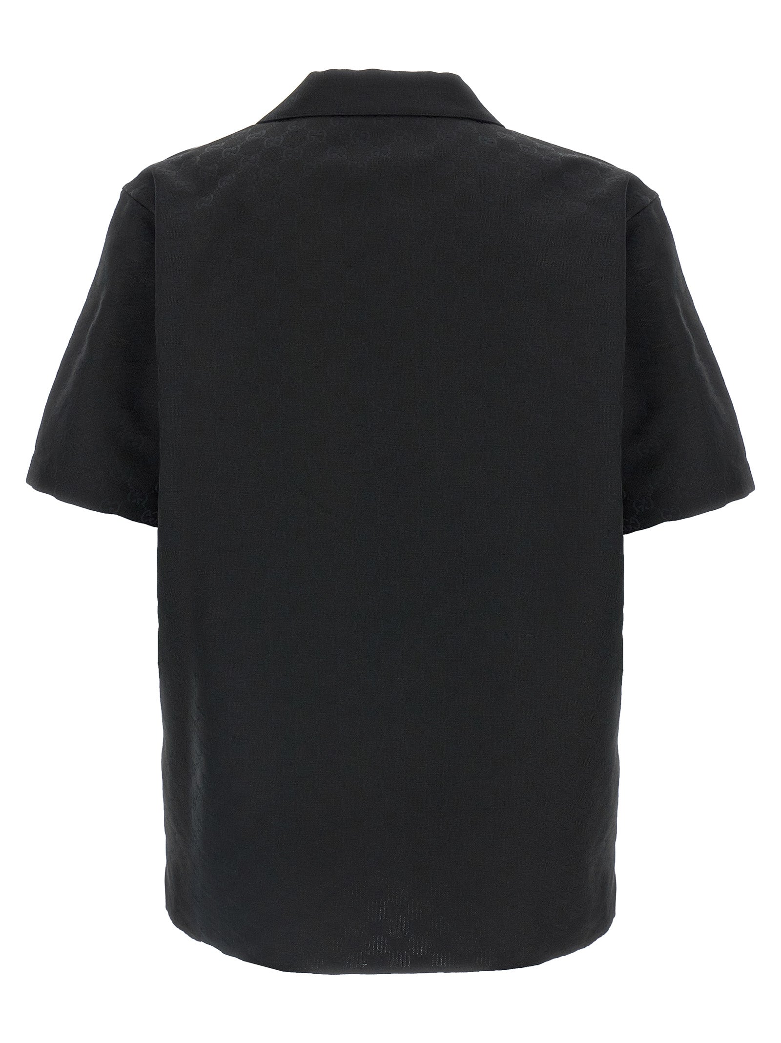 Gucci GG Jacquard Linen Shirt in Black