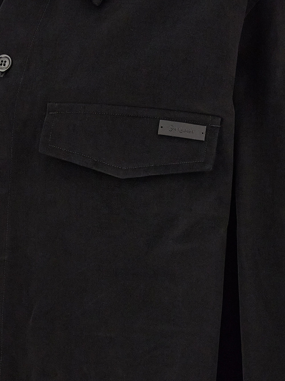 Saint Laurent Πουκάμισο από 100% βαμβάκι σε Μαύρο