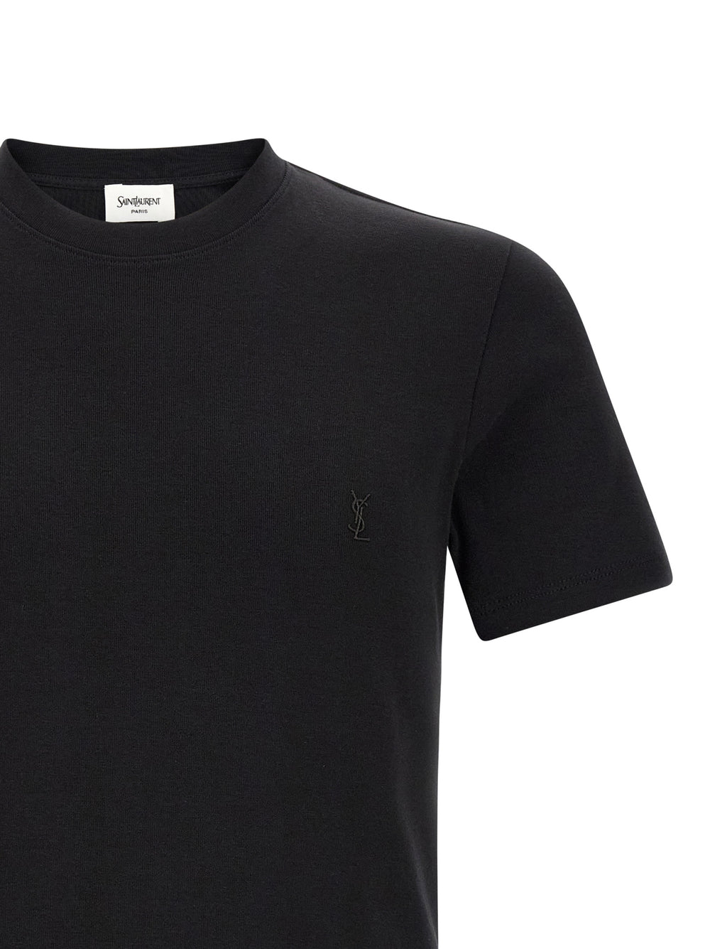 Saint Laurent 100% Cotton T-Shirt in Black