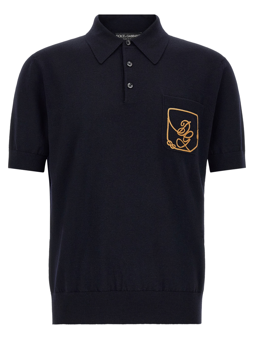 Dolce & Gabbana 100% Virgin Wool Polo Shirt in Blue