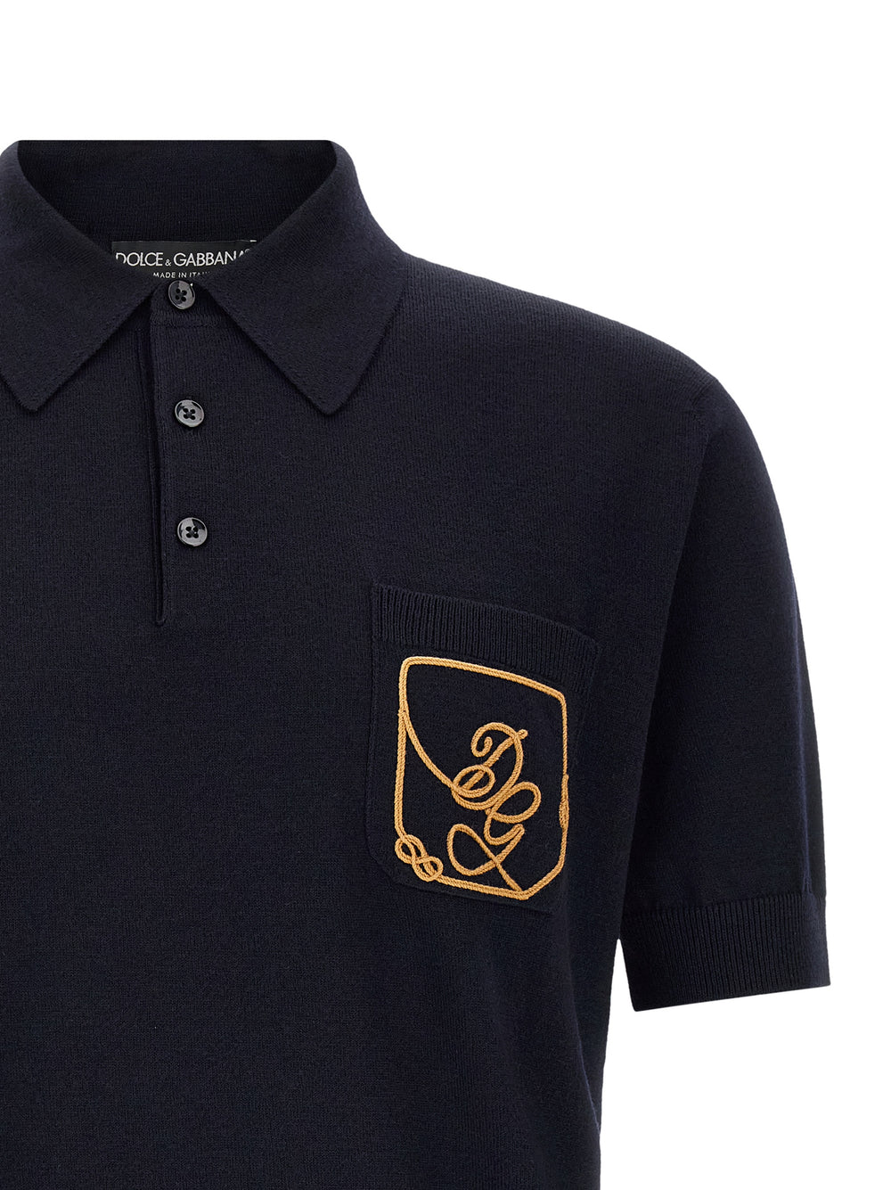 Dolce & Gabbana 100% Virgin Wool Polo Shirt in Blue