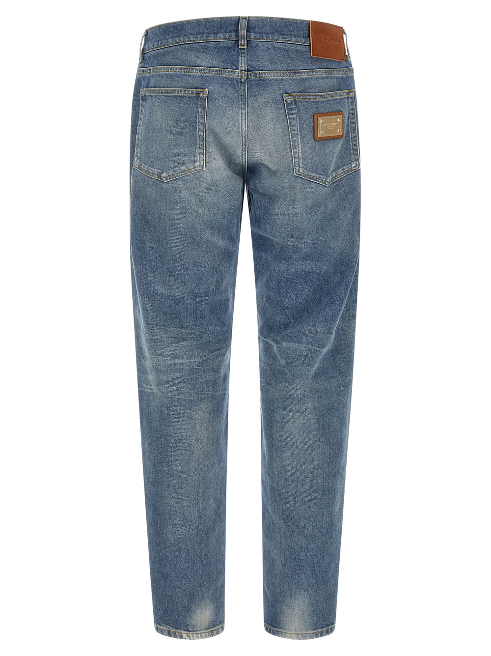 Dolce & Gabbana Cotton Straight-Leg Jeans in Blue