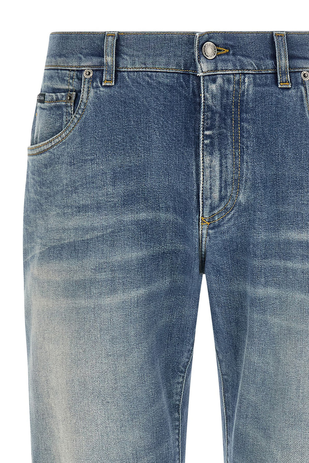 Dolce & Gabbana Cotton Straight-Leg Jeans in Blue