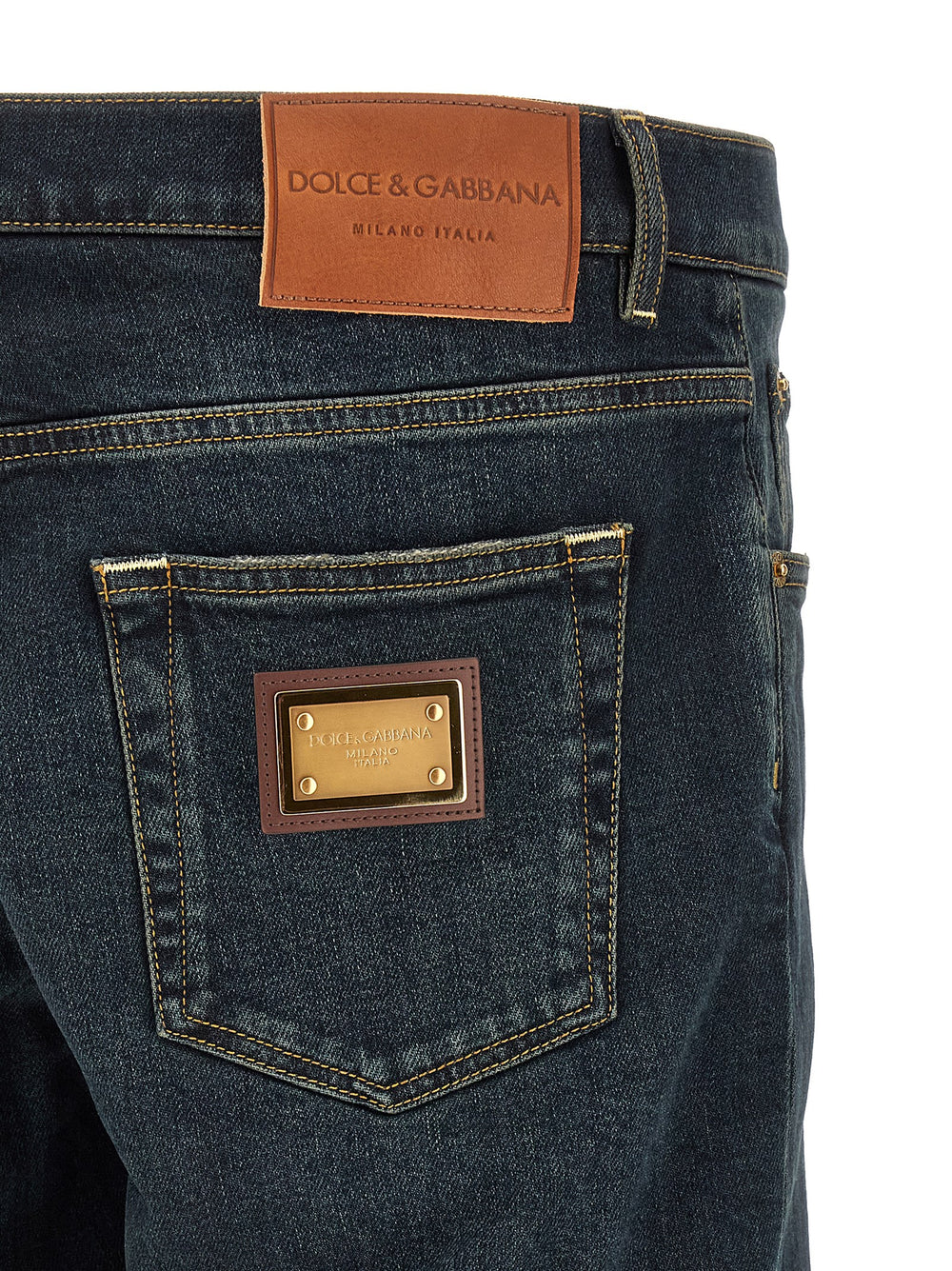 Dolce & Gabbana Cotton Skinny Jeans in Blue