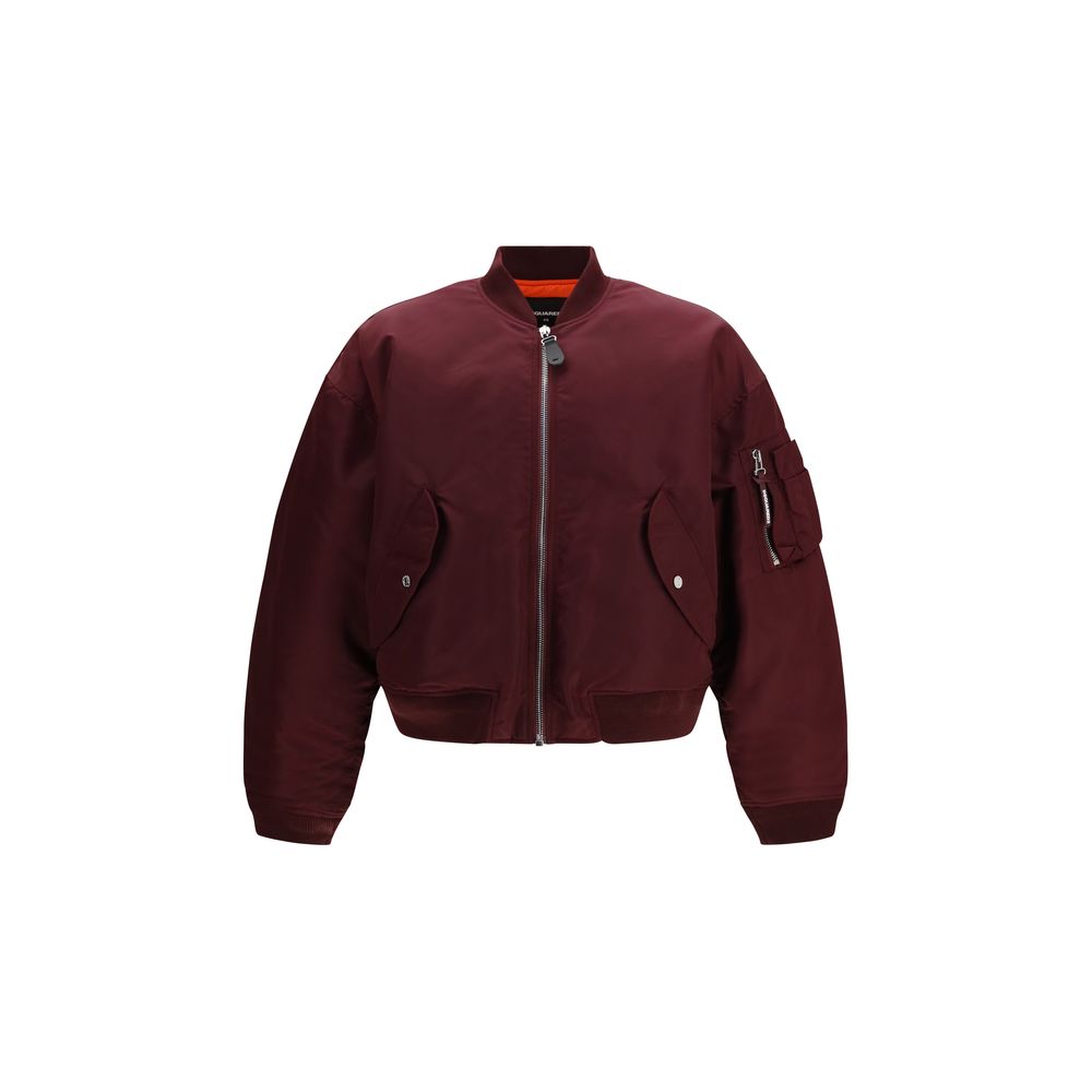 Dsquared² Μπουφάν Bomber από Νάιλον σε Μπορντώ