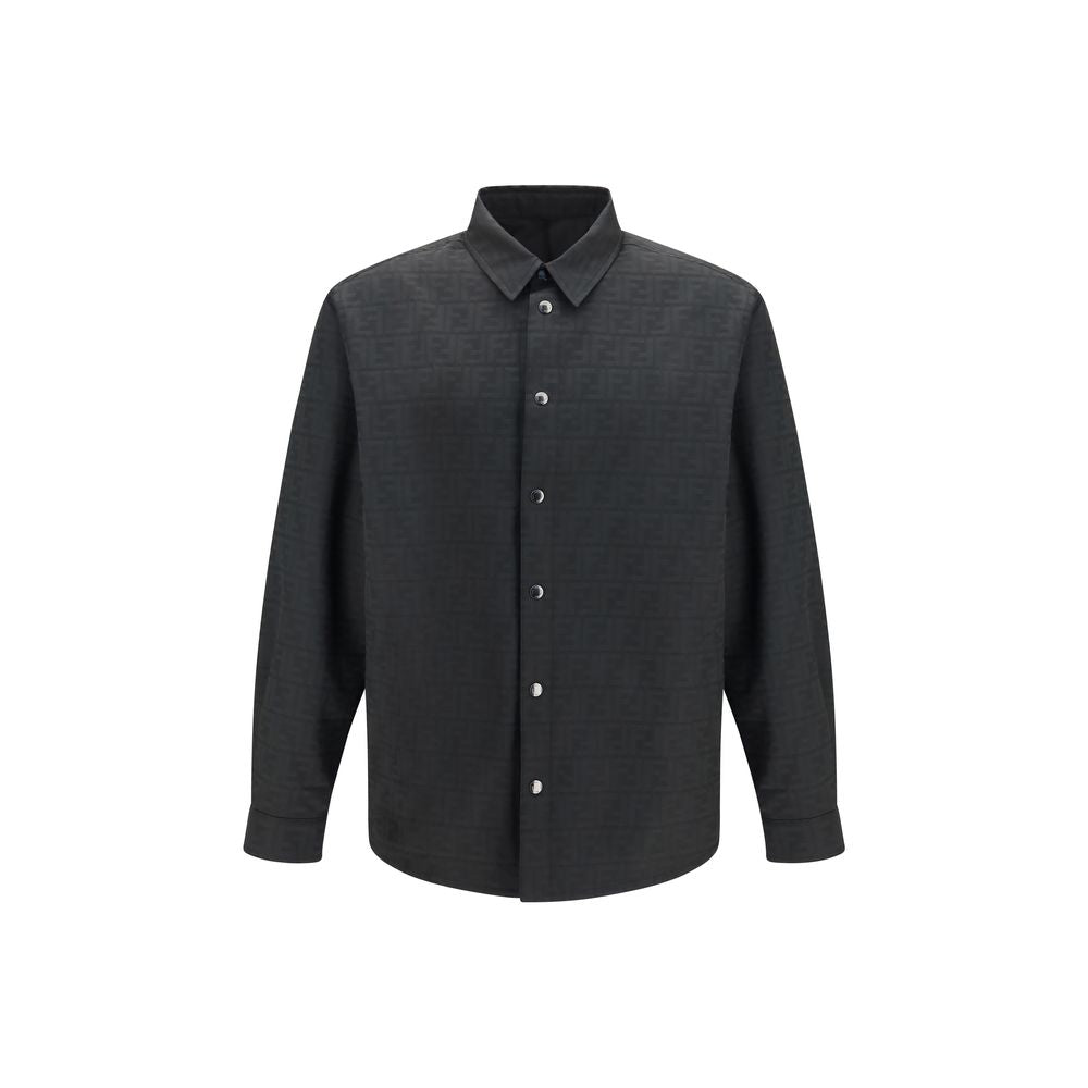 Fendi FF Jacquard Polyester Shirt in Black