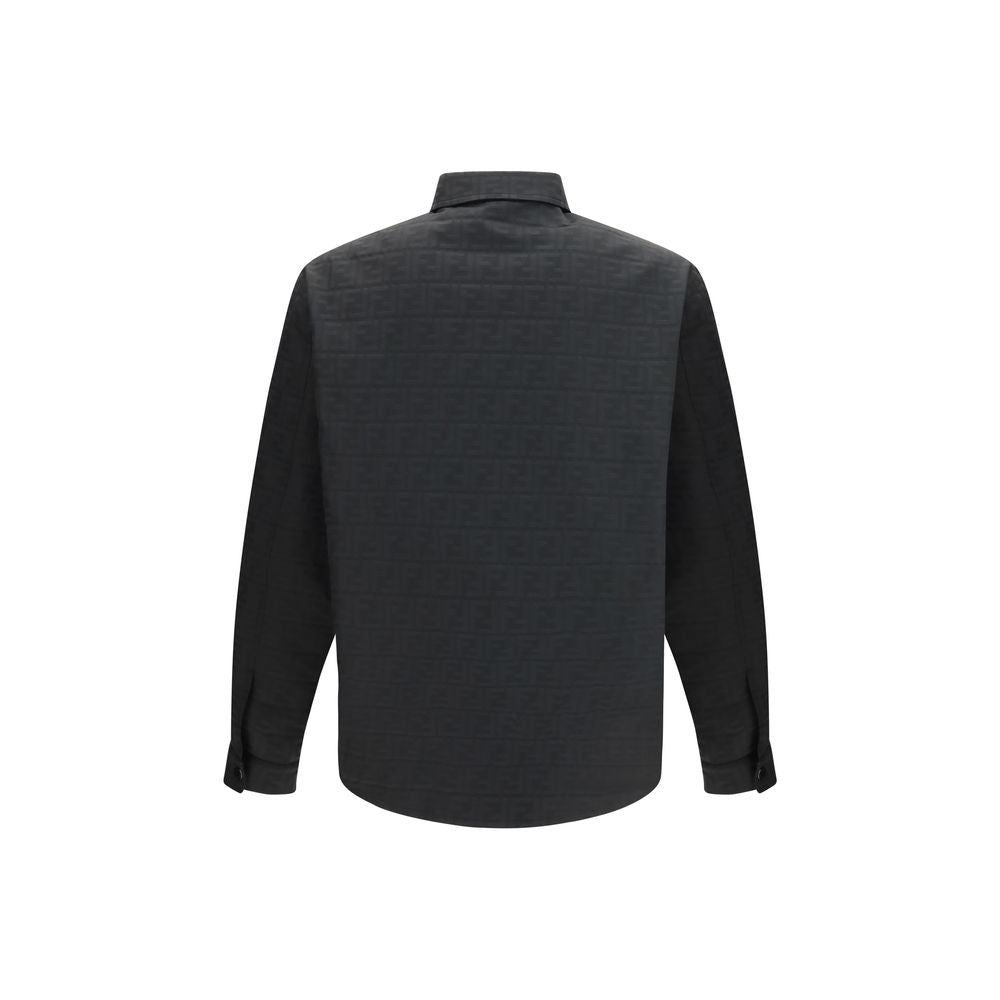 Fendi FF Jacquard Polyester Shirt in Black