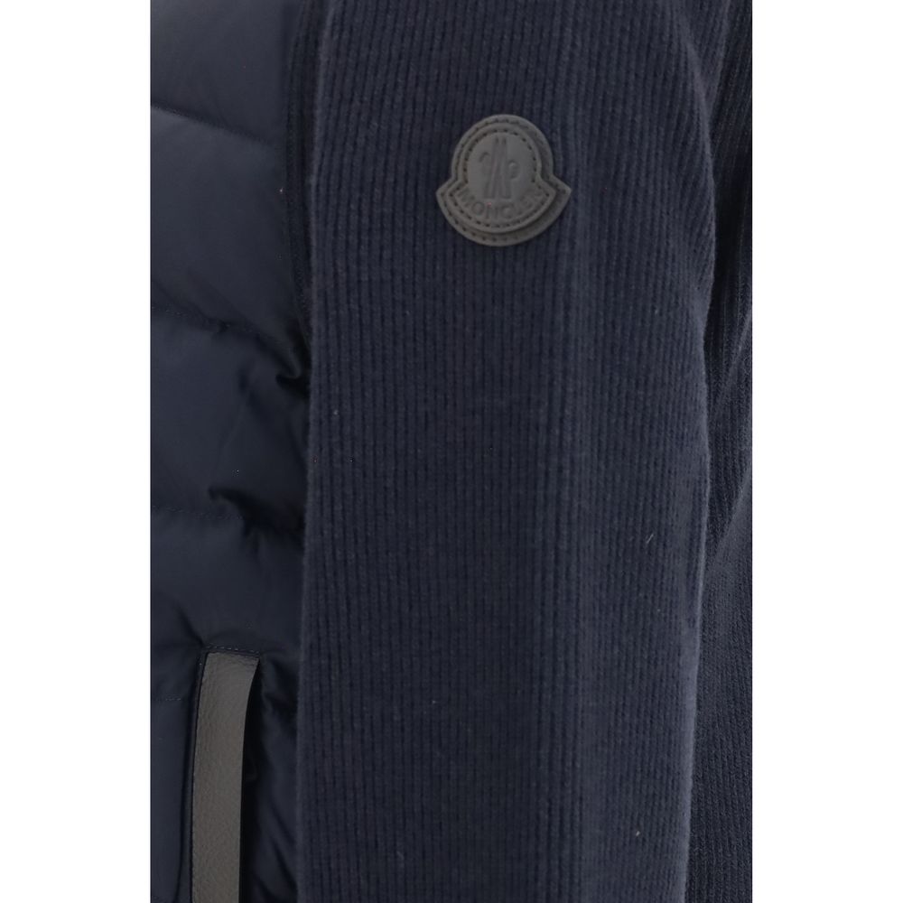 Moncler Ζακέτα από Μαλλί και Κασμίρι σε Μπλε
