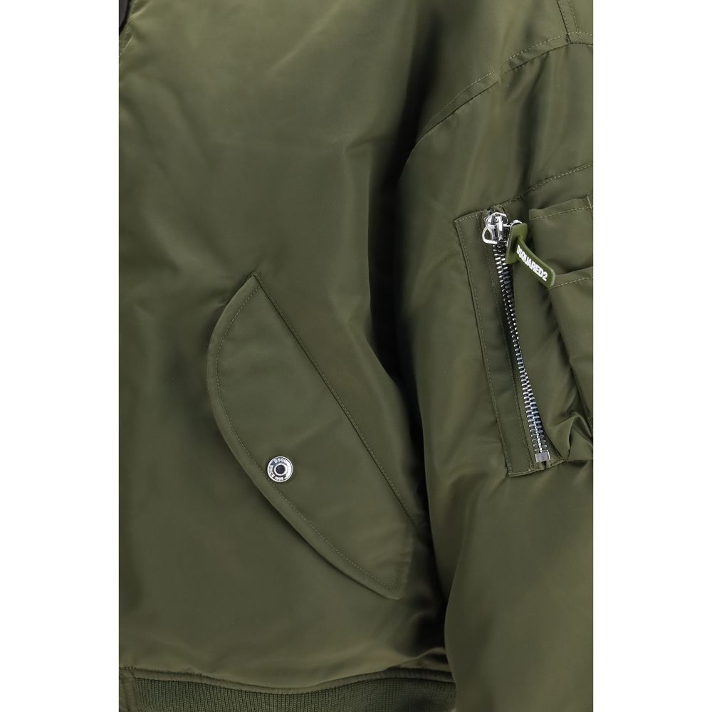 Dsquared² Bicolor Nylon Bomber Jacket