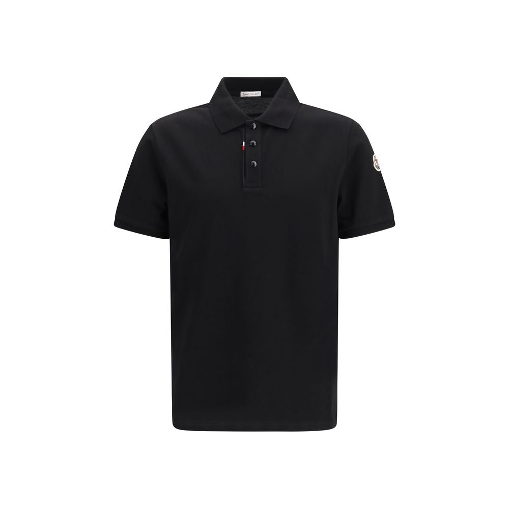 Moncler Cotton Polo Shirt in Black