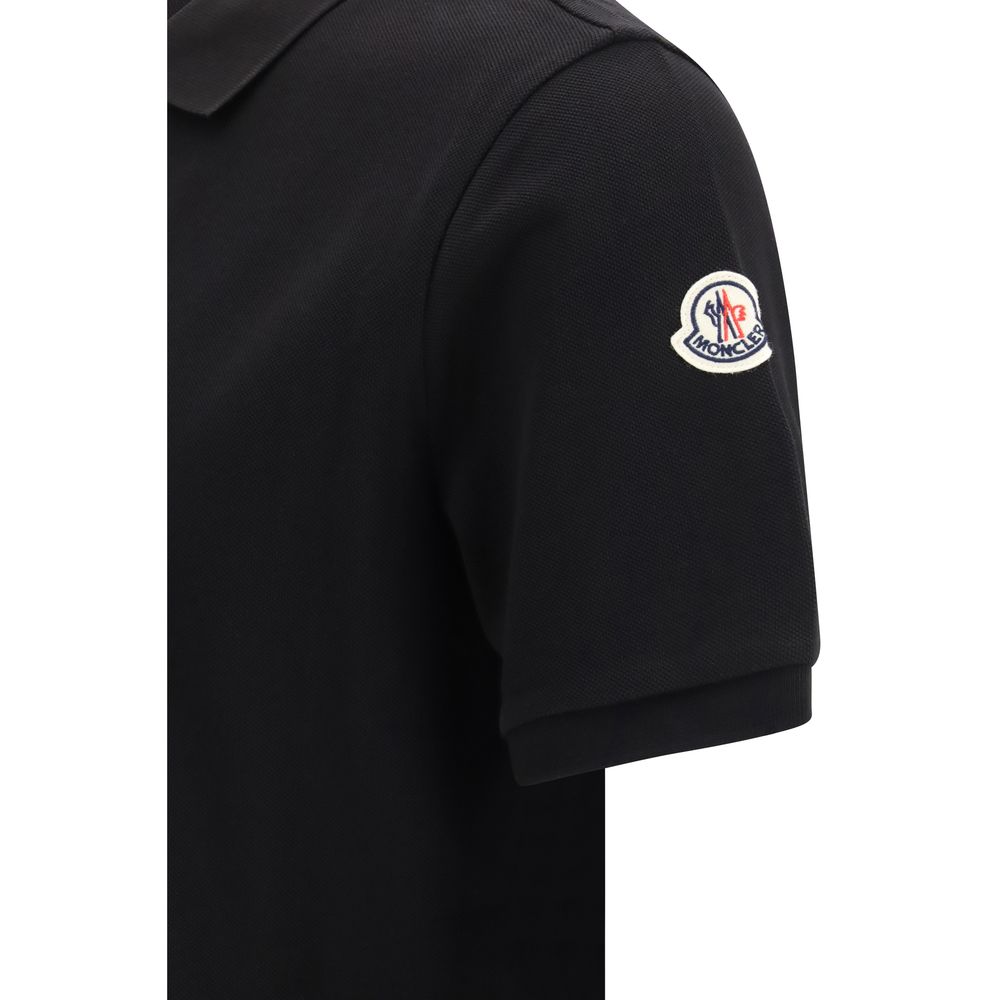 Moncler Cotton Polo Shirt in Black