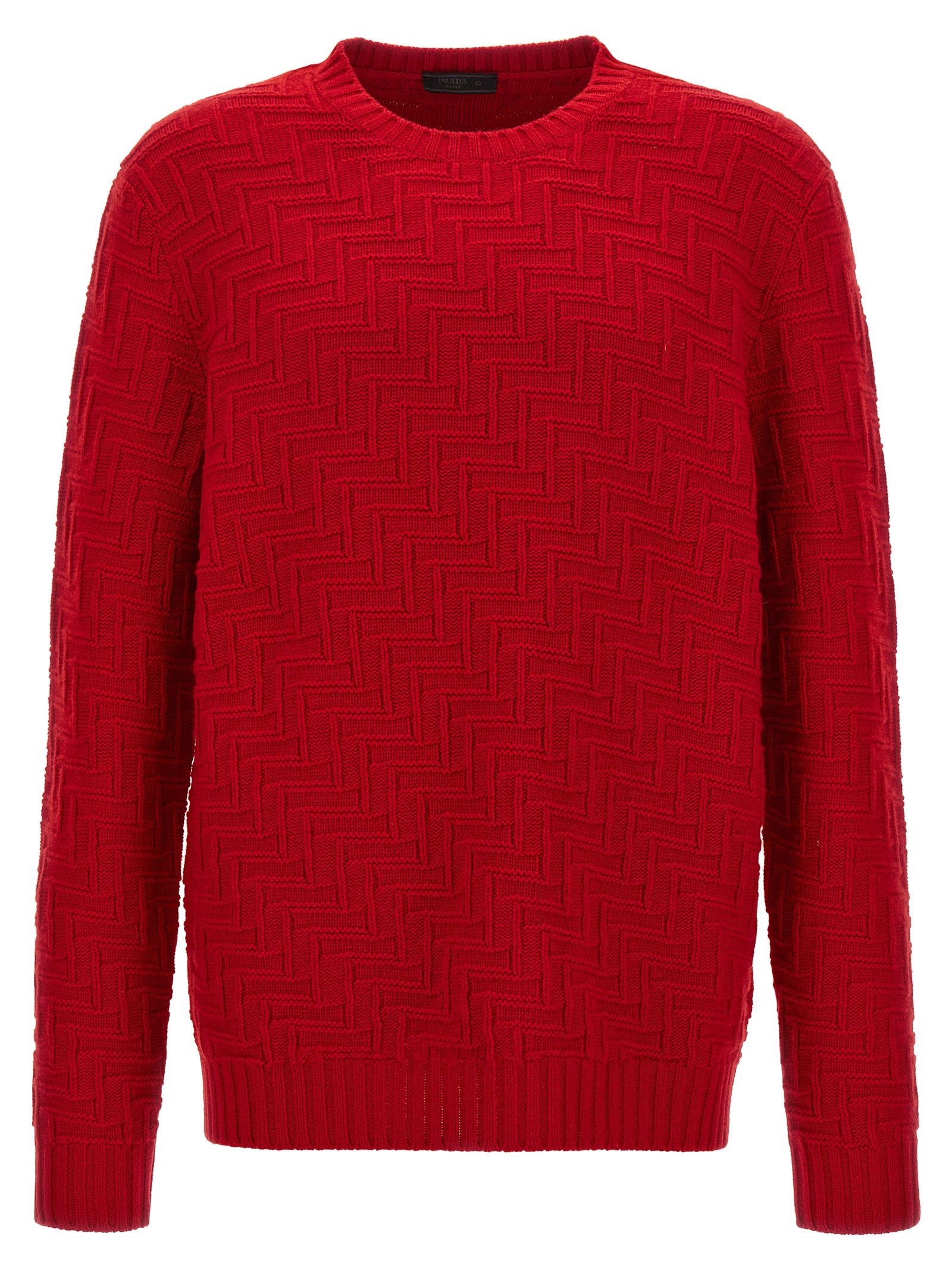 Prada Virgin Wool and Cashmere Cardigan in Multicolor