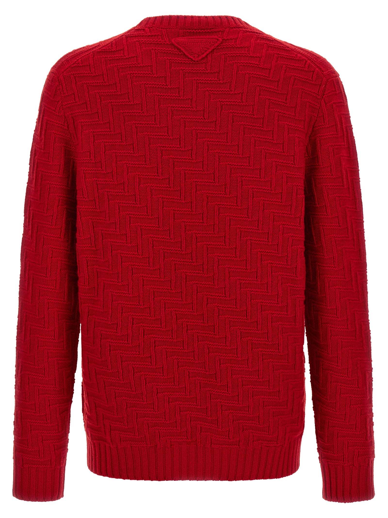 Prada Virgin Wool and Cashmere Cardigan in Multicolor