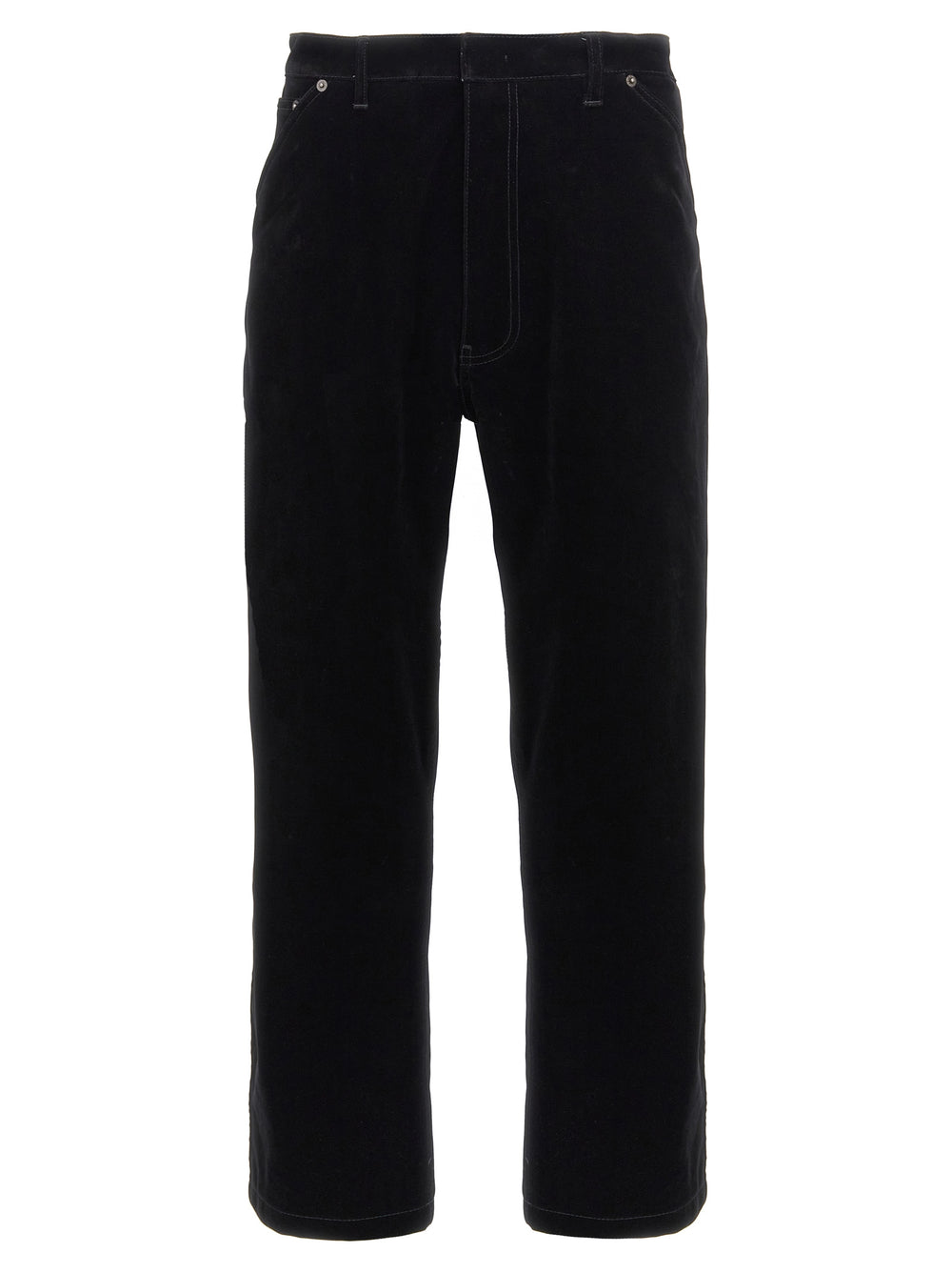 Prada Cotton Blend Trousers in Black