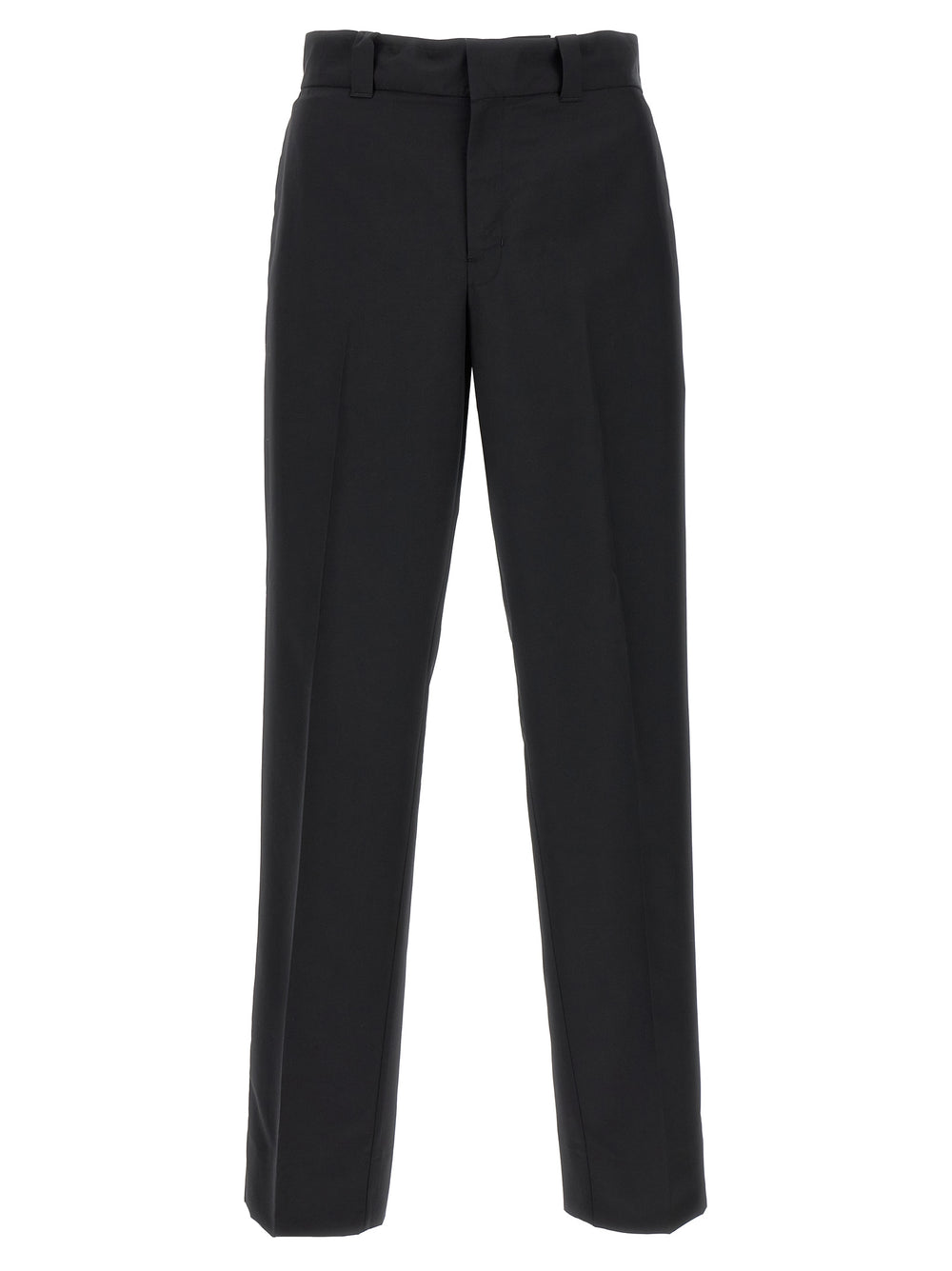 Black Virgin Wool Casual Pants