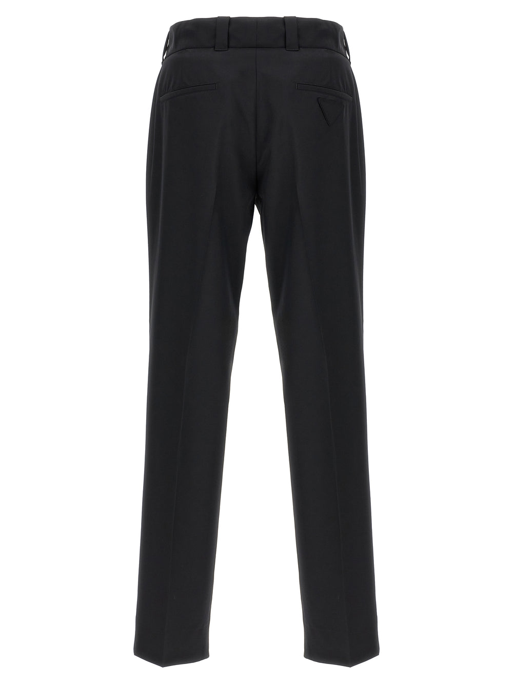Black Virgin Wool Casual Pants