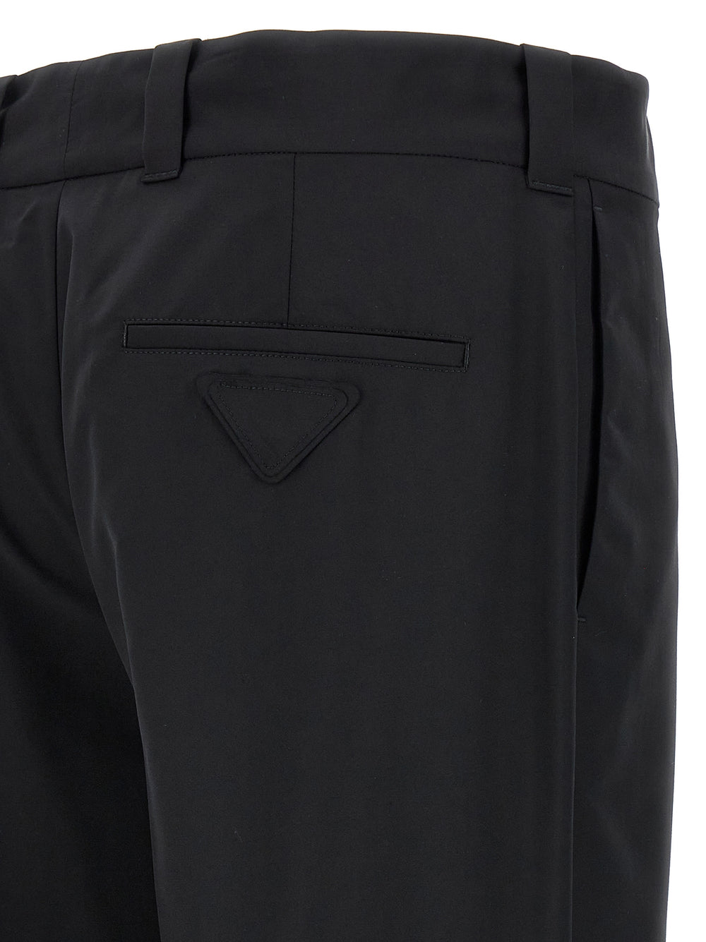 Black Virgin Wool Casual Pants