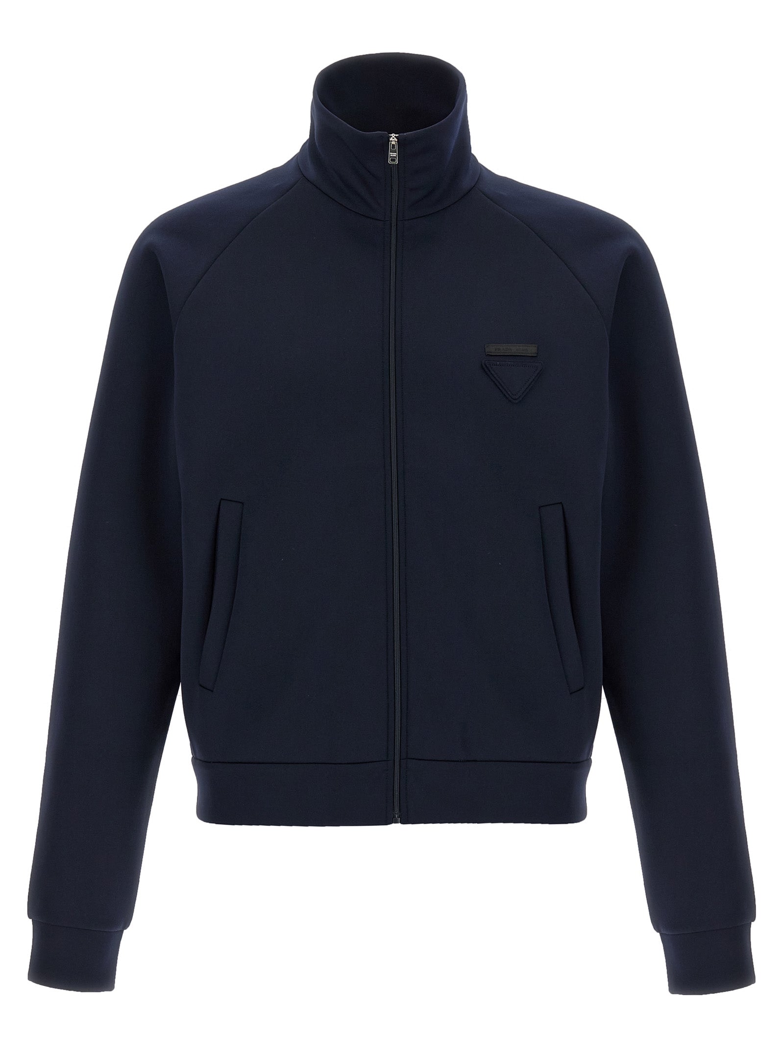 Prada High-Neck Sweatshirt in Blue