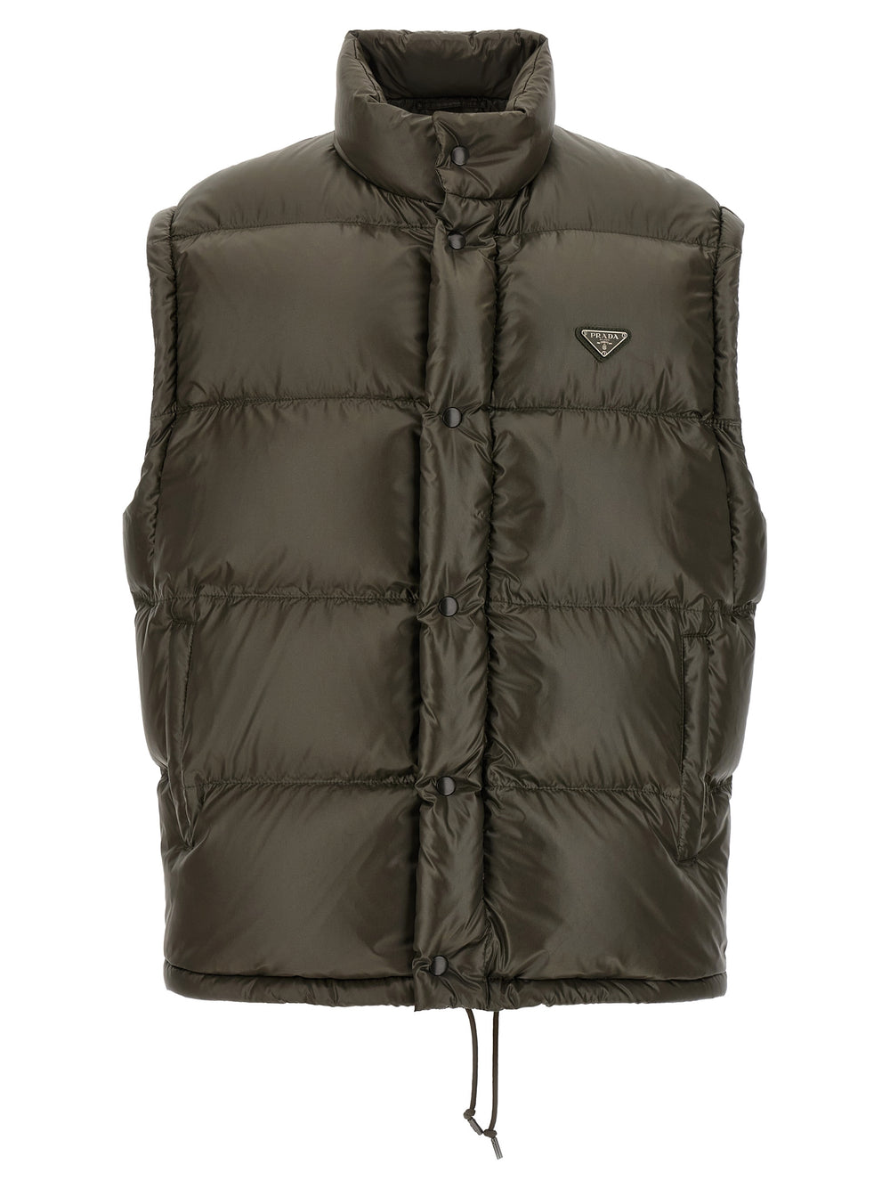 Gray Recycled Polyamide Full-Length Jacket
