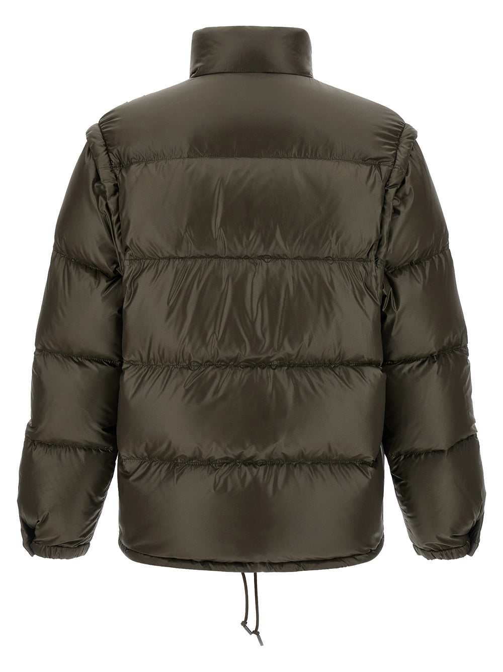 Gray Recycled Polyamide Full-Length Jacket