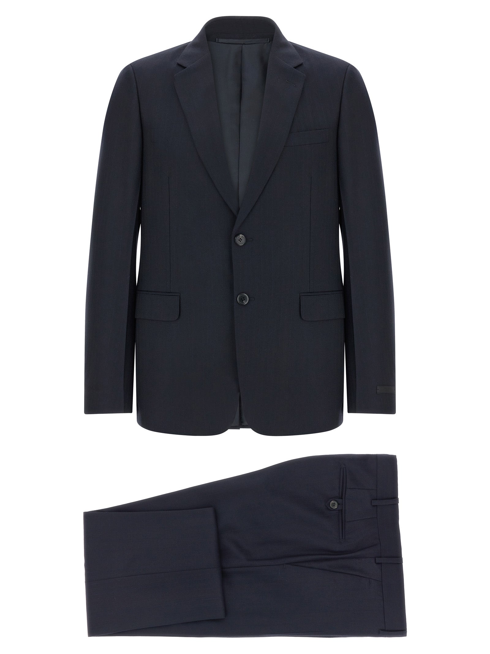 Prada Virgin Wool Two-Piece Suit in Blue