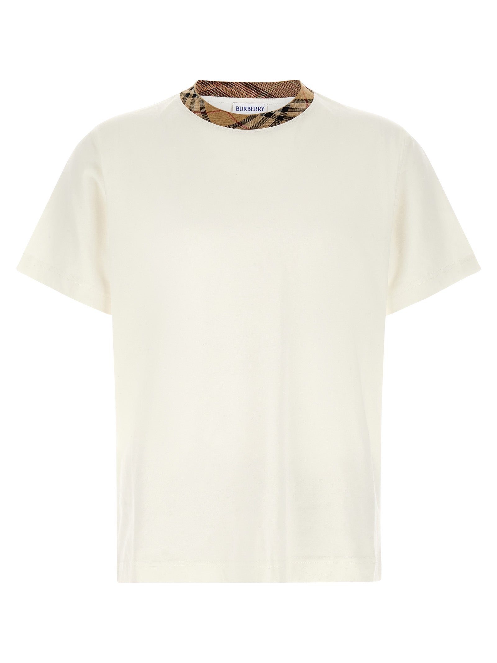 Burberry Cotton T-Shirt in Beige