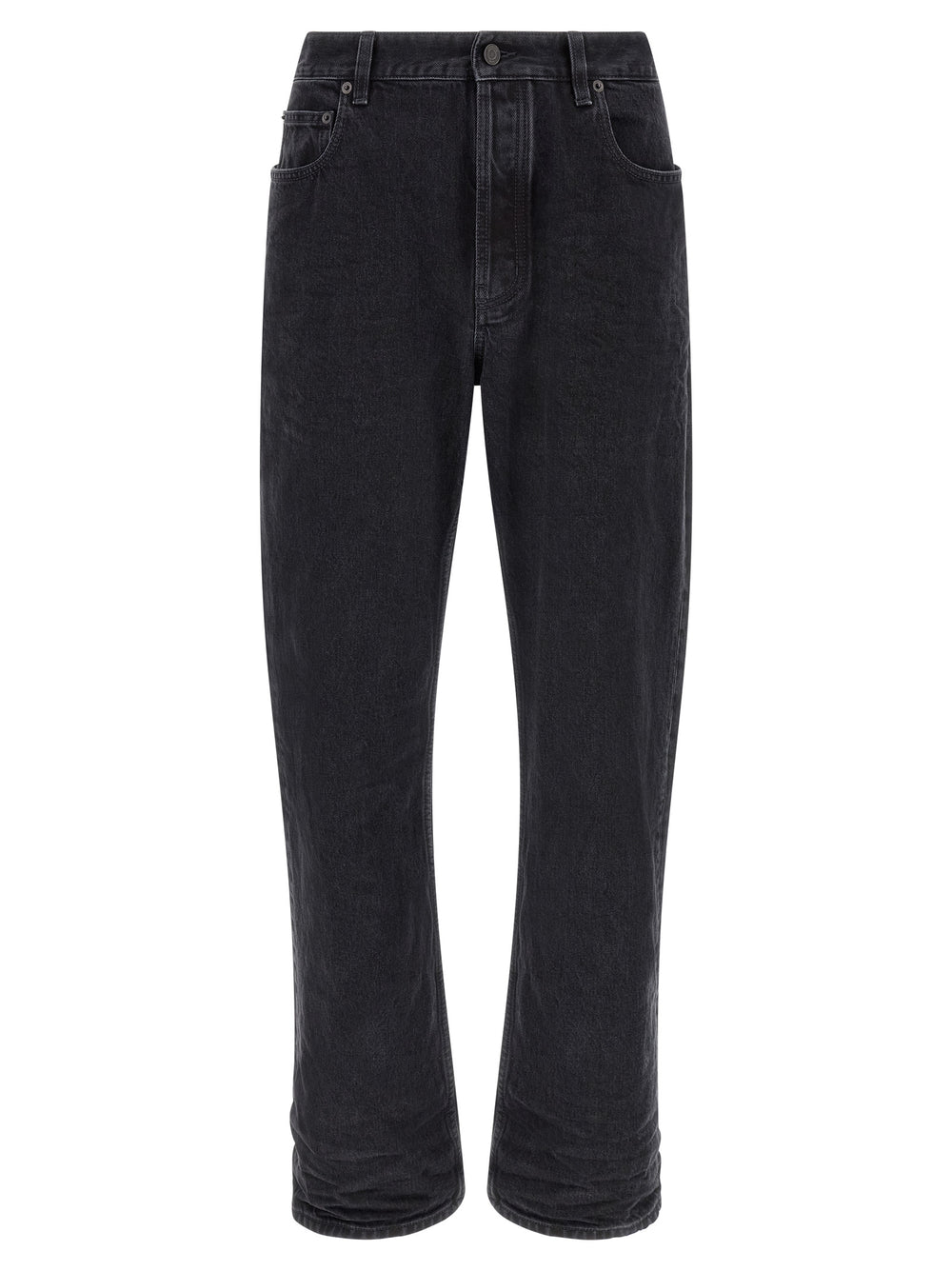 Black Cotton Relaxed Fit Jeans