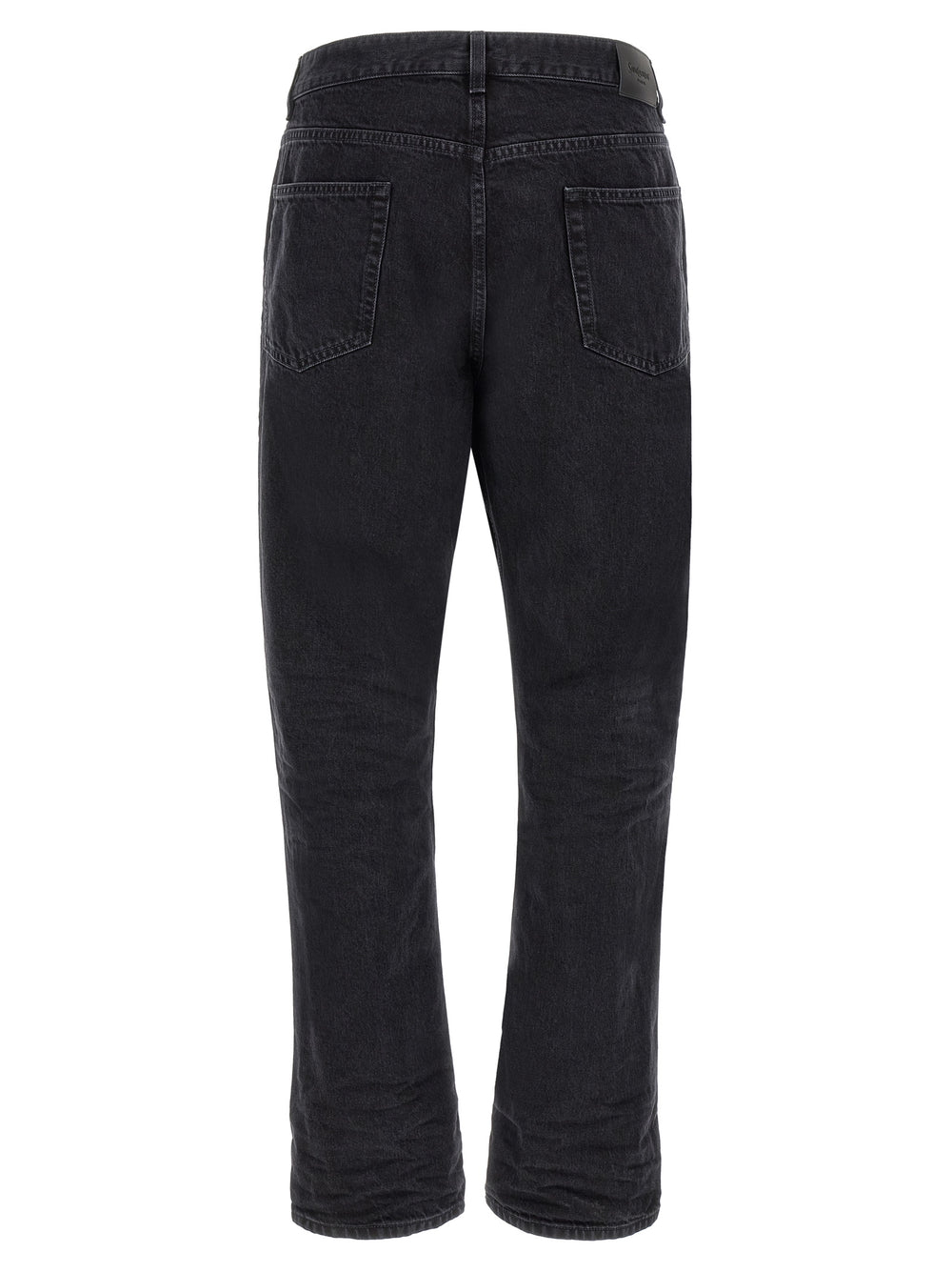 Black Cotton Relaxed Fit Jeans