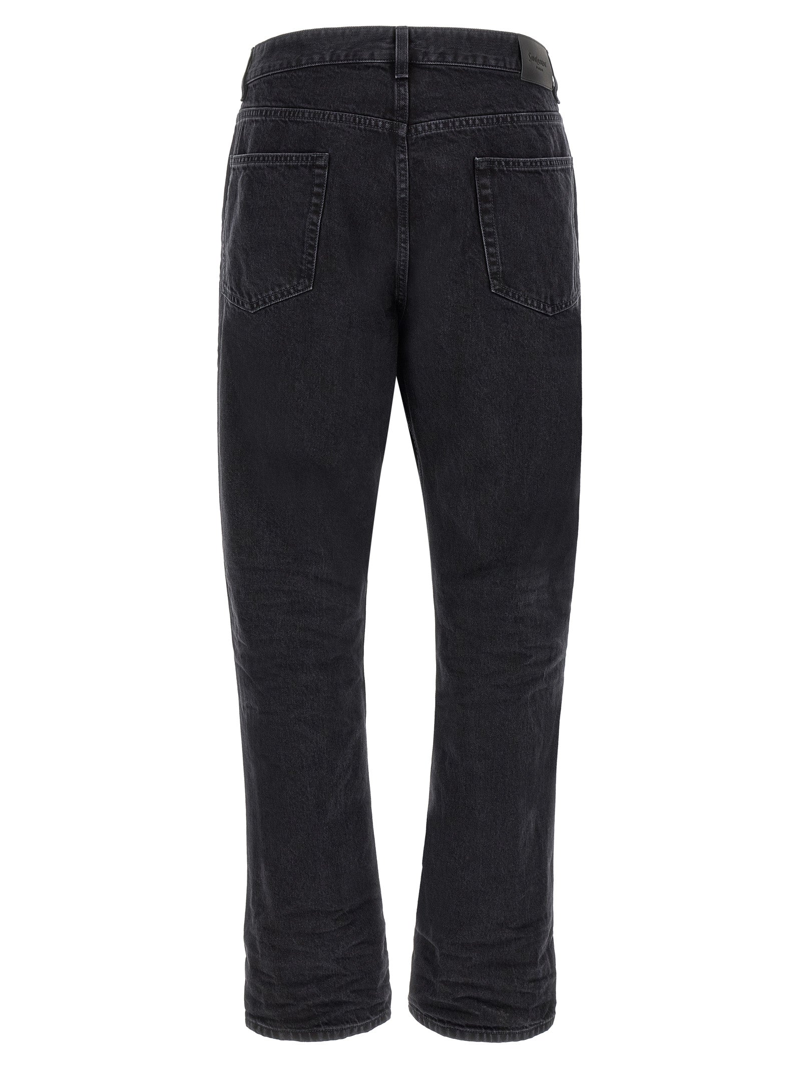 Saint Laurent Cotton Relaxed Fit Jeans in Black