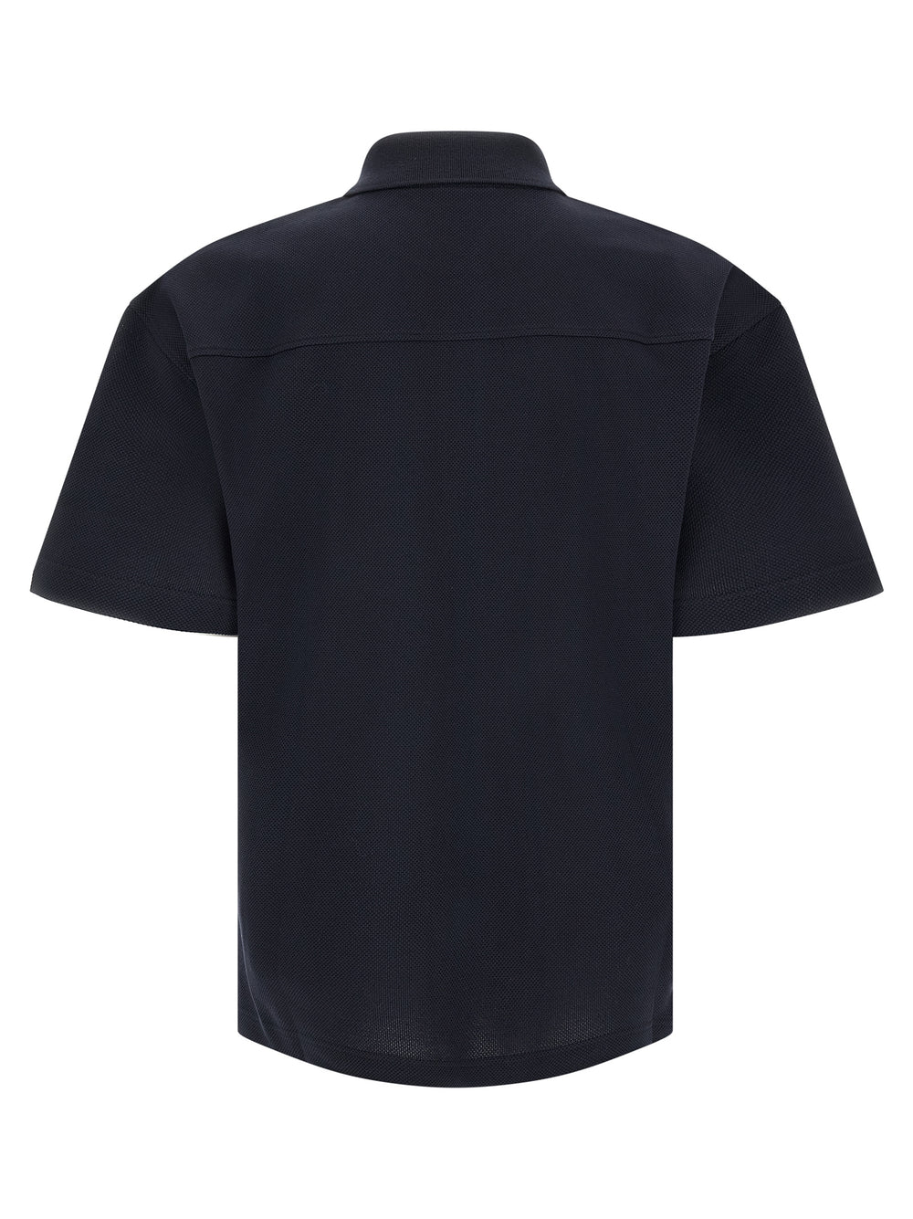 Saint Laurent 100% Cotton Piqué Polo Shirt in Blue