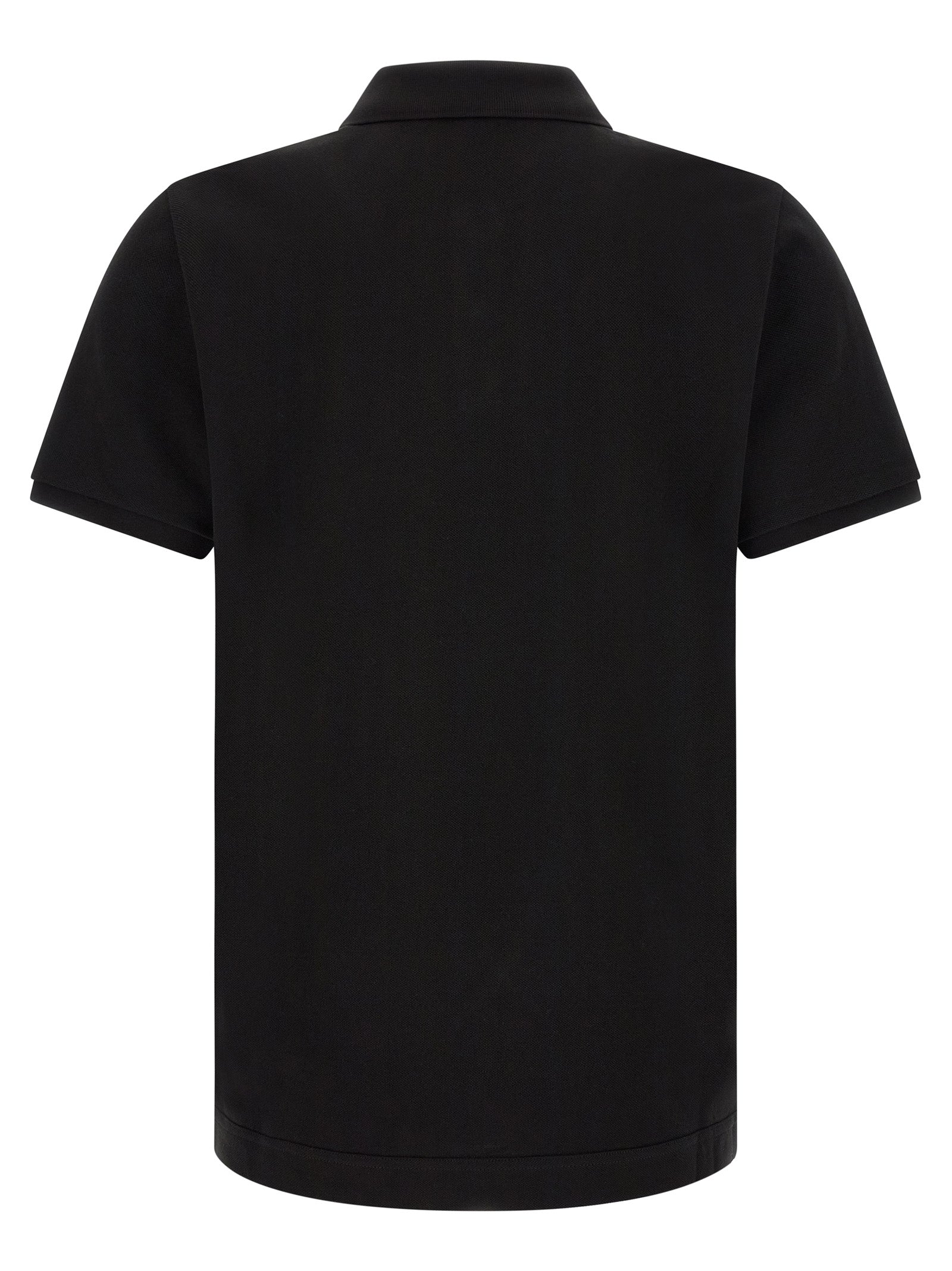 Moncler Cotton Piqué Polo Shirt in Black