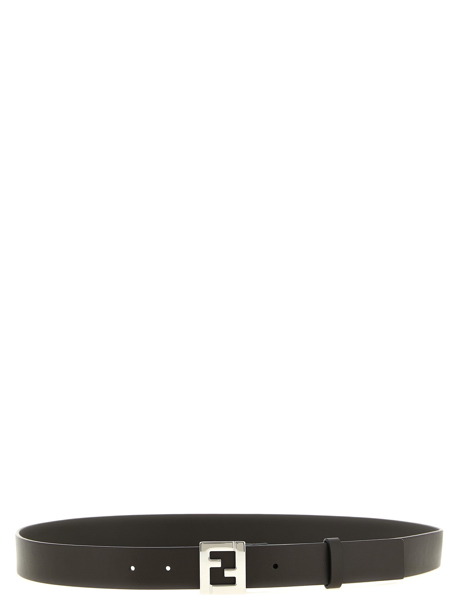 Fendi Calfskin Leather Belt in Brown