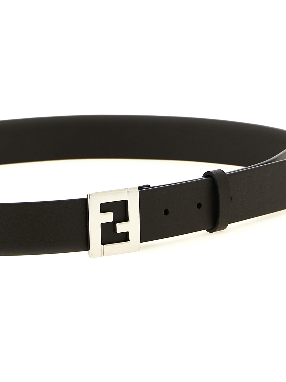 Fendi Calfskin Leather Belt in Brown