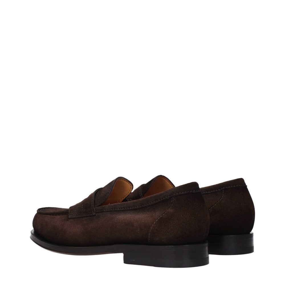 Santoni Slip-On Loafers από Σουέντ σε Καφέ