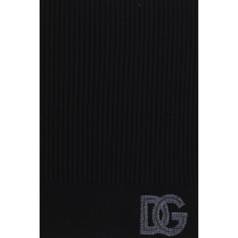 Dolce & Gabbana Κασκόλ από 100% Μαλλί σε Μαύρο