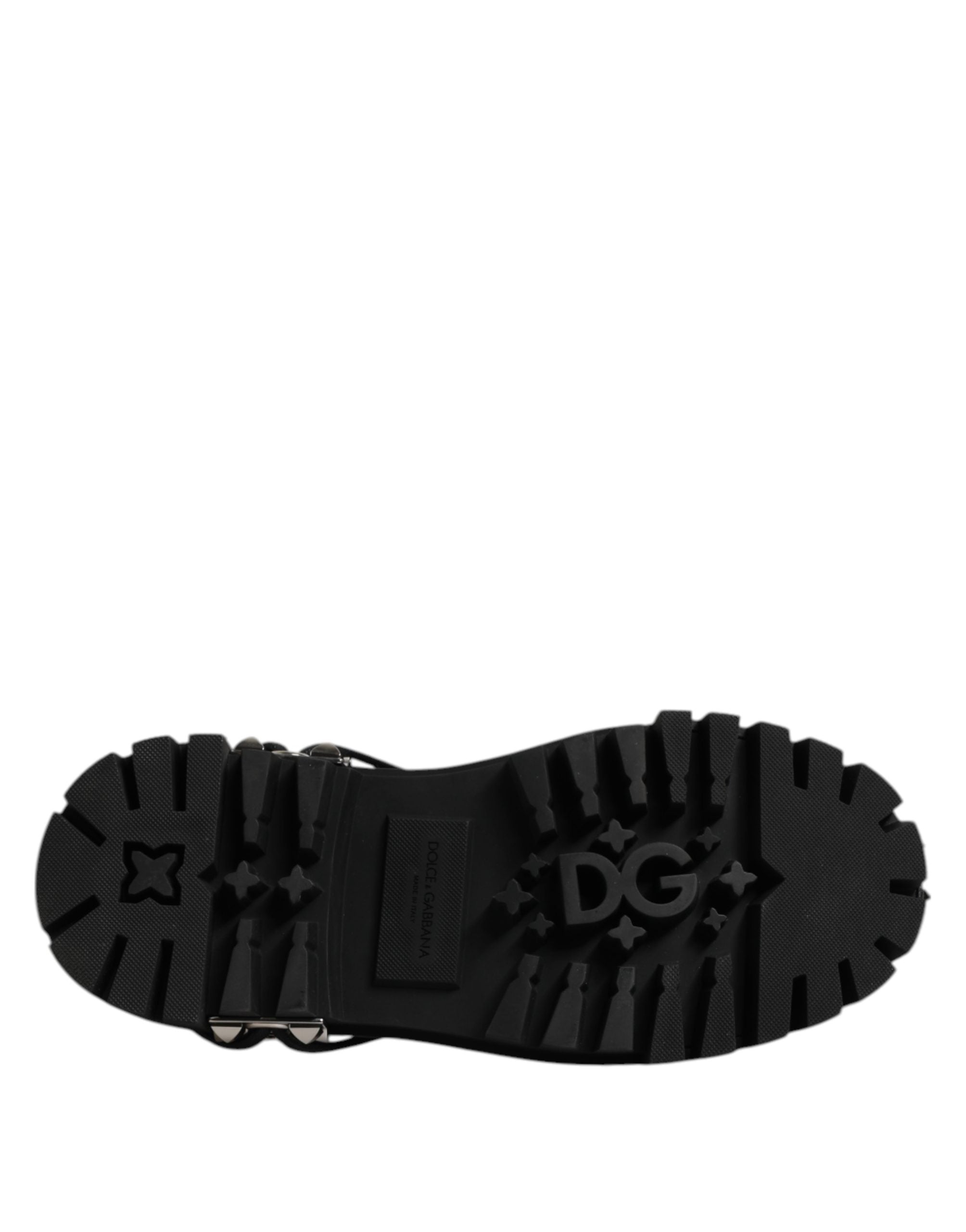 Dolce & Gabbana Δερμάτινα Παπούτσια με Καρφιά σε Μαύρο