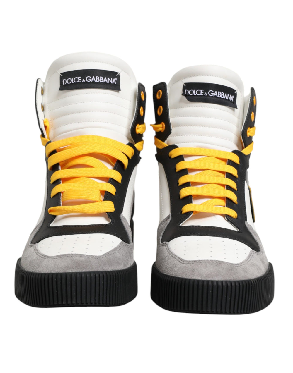 Dolce & Gabbana Multicolor Calf Leather High-Top Sneakers