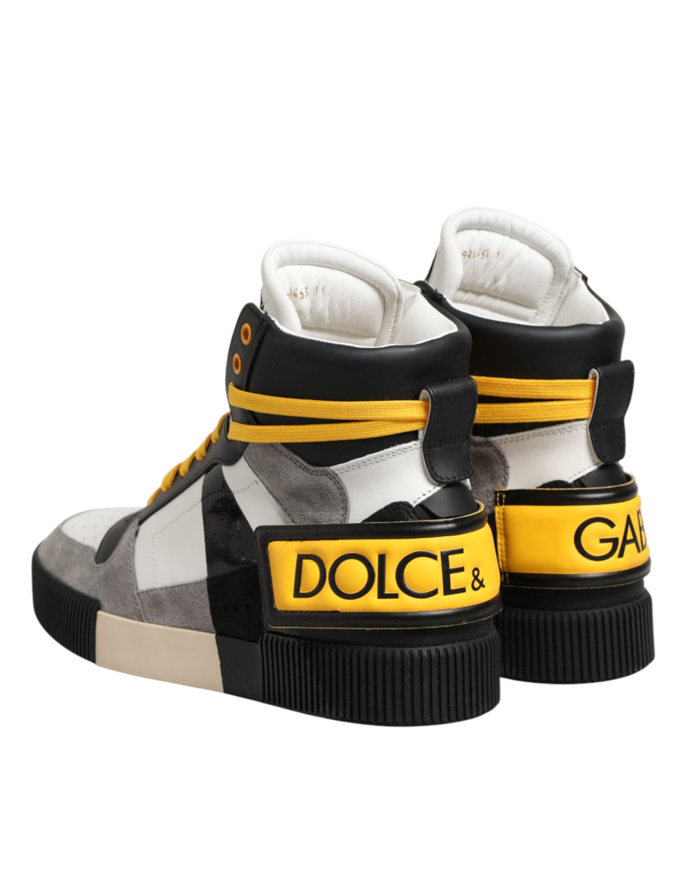 Dolce & Gabbana Multicolor Calf Leather High-Top Sneakers