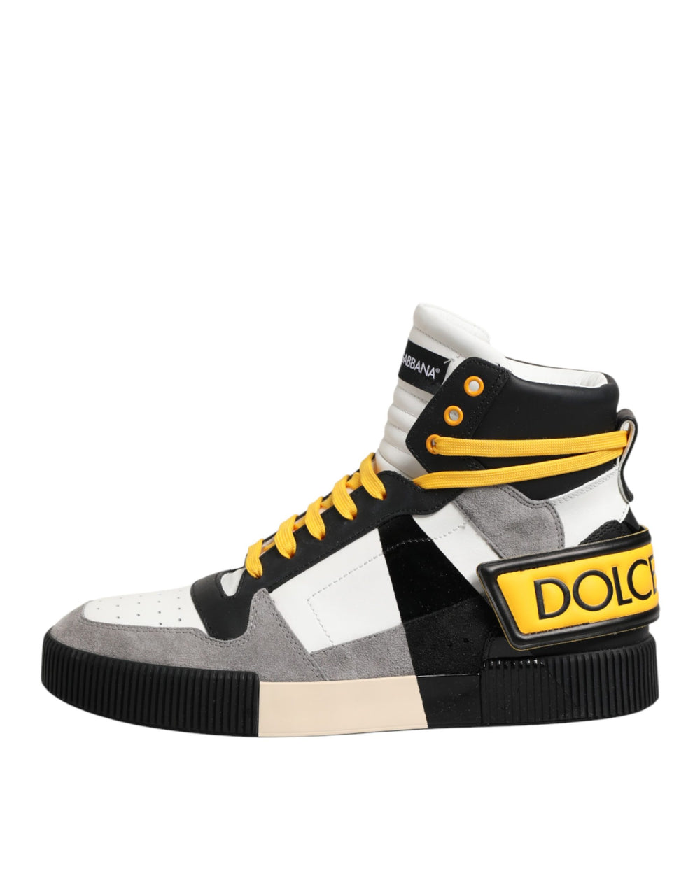 Dolce & Gabbana Multicolor Calf Leather High-Top Sneakers