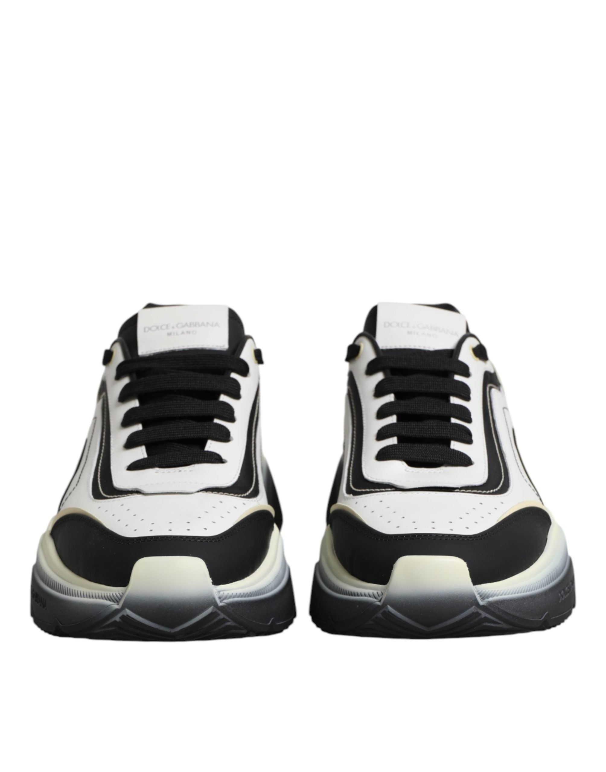 Dolce & Gabbana Daymaster Sneakers από Δέρμα Μοσχαριού σε Λευκό και Μαύρο