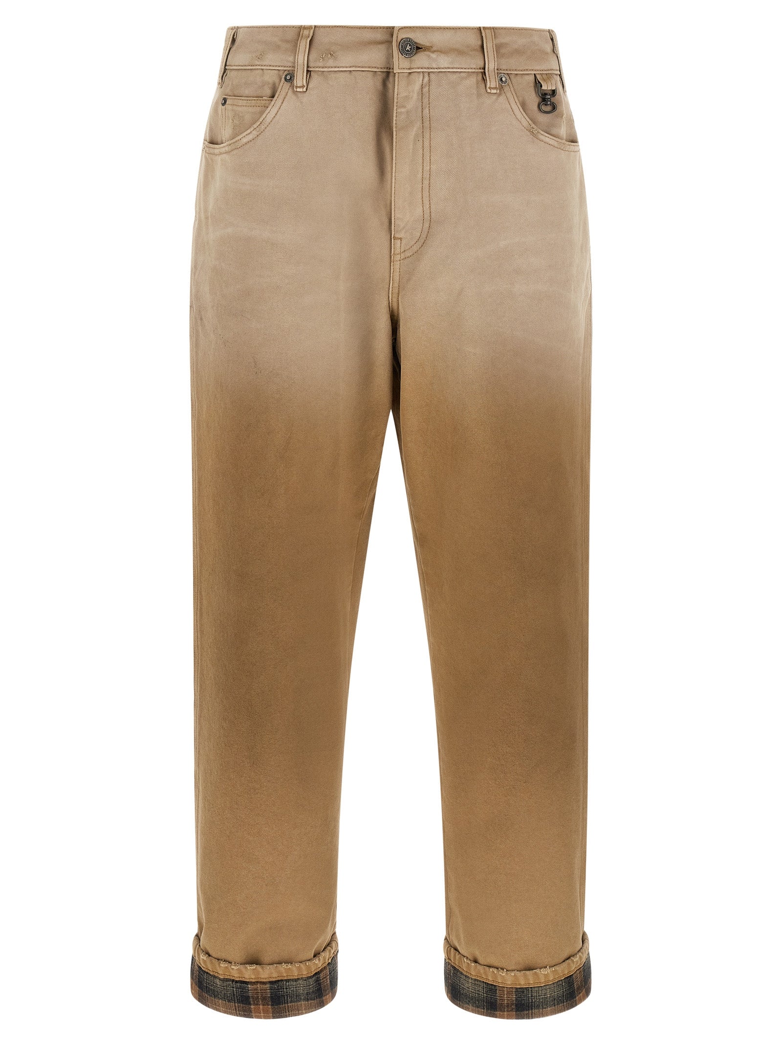 Golden Goose 100% Cotton Casual Trousers in Beige